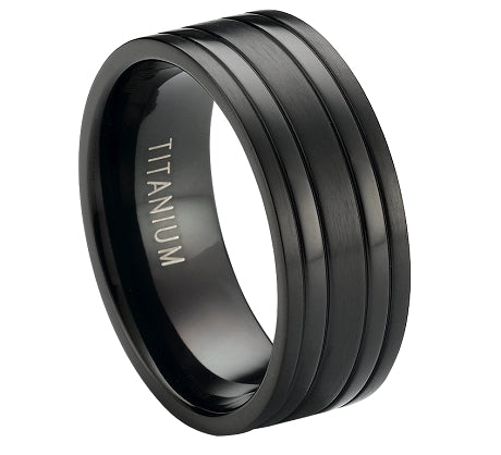 I Jewels Valentine's Special Her King His Queen Black Titanium Stainless  Steel Couple Finger Rings For Love (FL182CO) - I Jewels - 3515220